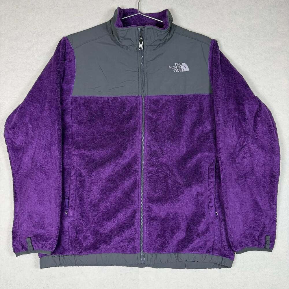 The North Face Jacket Youth XL TG (18) Denali Fleece Purple Gray Full Zip
